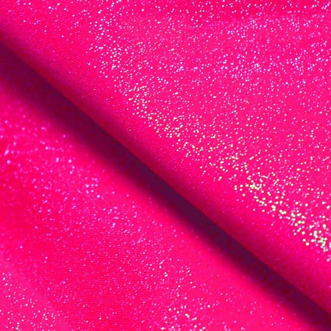Glitz Sparkle Nylon Spandex Fabric - Black/Silver, 56" Width (1 Yard)