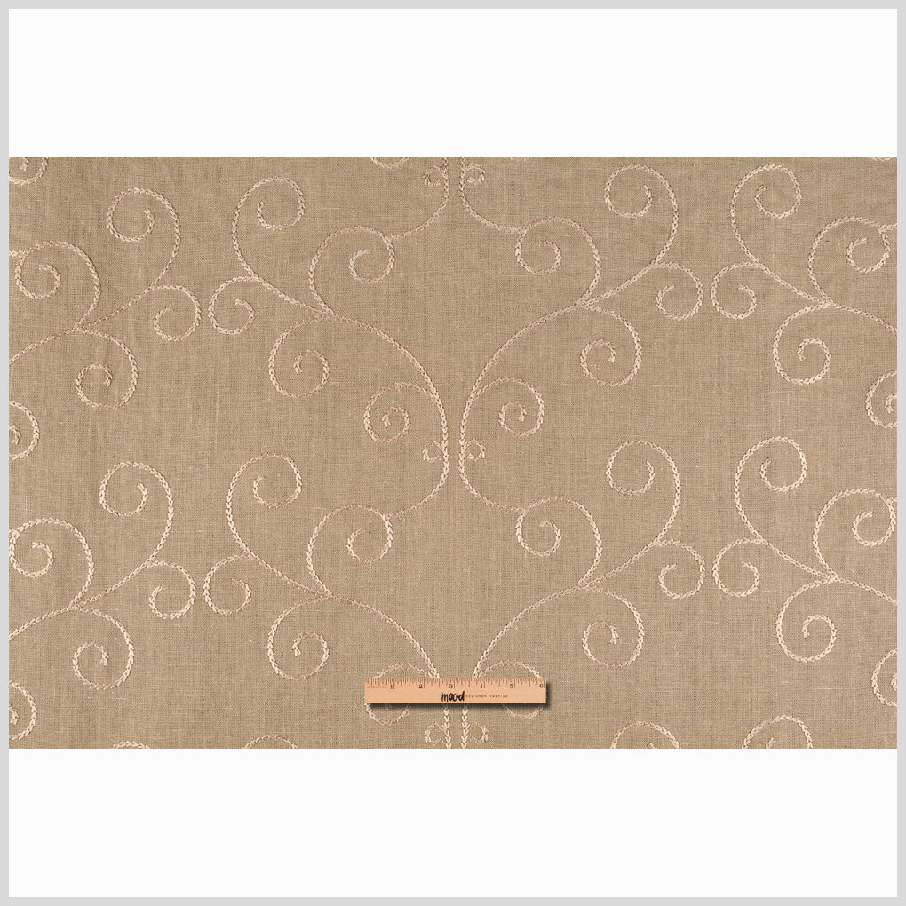 Natural Beige Swirls Embr & Eyelet