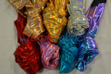 Hologram Foil Spandex Lame Fabric - Rainbow Stretch Metallic, 58/60" Width (1 Yard)