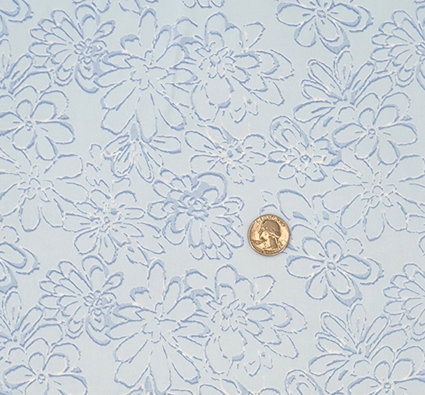 1 Yard Blue Hi Multi Chiffon Lightweight Sheer Polyester Fabric, 58/60" Wide