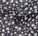 Hi Multi Chiffon 1D1341 Polyester Fabric - Navy/Ivory, 58/60" Width