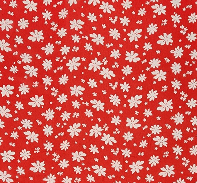 Hi Multi Chiffon 1D1341 Polyester Fabric - Red/Ivory, 58/60" Width