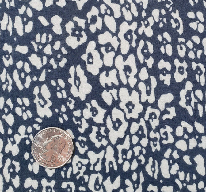 Hi Multi Chiffon 1D1354 100 Percent Polyester Chiffon Fabric - Navy/Ivory, Sheer, 58/60" Width (1 Yard)