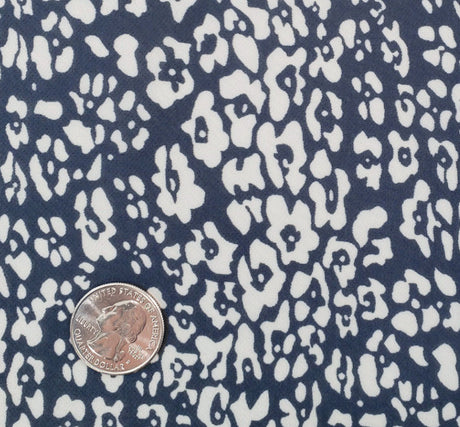 Hi Multi Chiffon 1D1354 100 Percent Polyester Chiffon Fabric - Navy/Ivory, Sheer, 58/60" Width (1 Yard)
