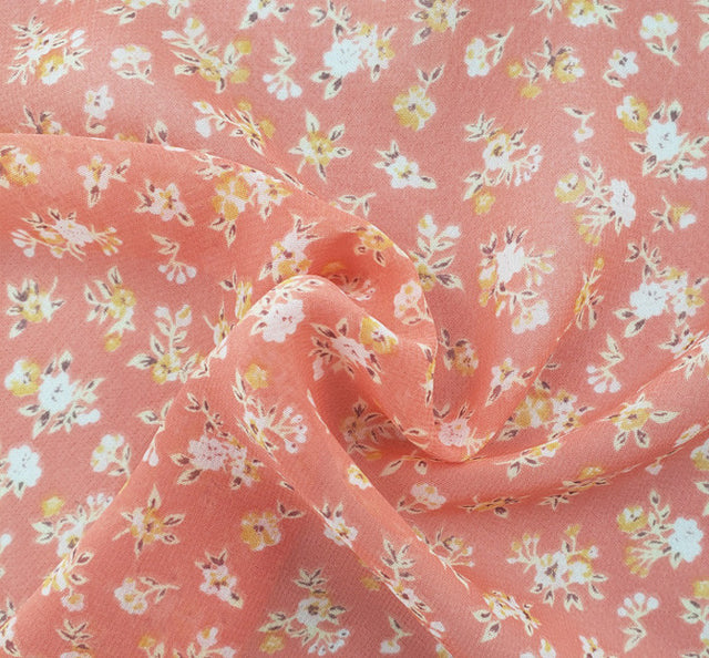 Hi Multi Chiffon 1B493 Blush Polyester Chiffon Fabric - Blush, Sheer, 58/60" Width (1 Yard)