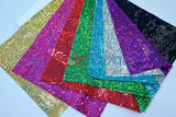 Holographic Mini Square Sequins Mesh Fabric - Holographic Mini Square Sequins, 45" Width (By The Yard)