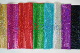 Holographic Mini Square Sequins Mesh Fabric - Holographic Mini Square Sequins, 45" Width (By The Yard)