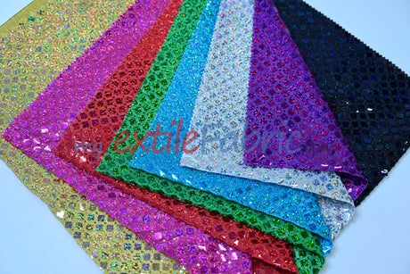Holographic Shimmer Sequins Fabric - Lightweight Flowy Holographic Sequins, 45" Width (1 Yard)