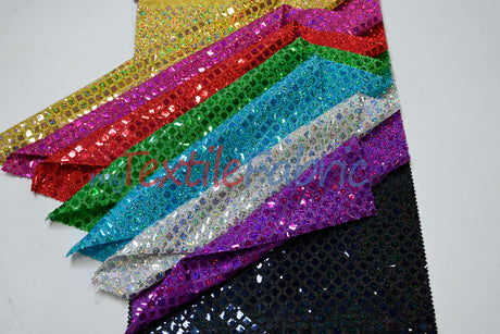 Holographic Shimmer Sequins Fabric - Lightweight Flowy Holographic Sequins, 45" Width (1 Yard)