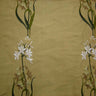 Honora Floral Embroidered Silk Fabric - Brass, Cafe, Fawn, Oyster, Red, Sage, Taupe, 54" Width (1 Yard)