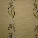 Honora Floral Embroidered Silk Fabric - Brass, Cafe, Fawn, Oyster, Red, Sage, Taupe, 54" Width (1 Yard)