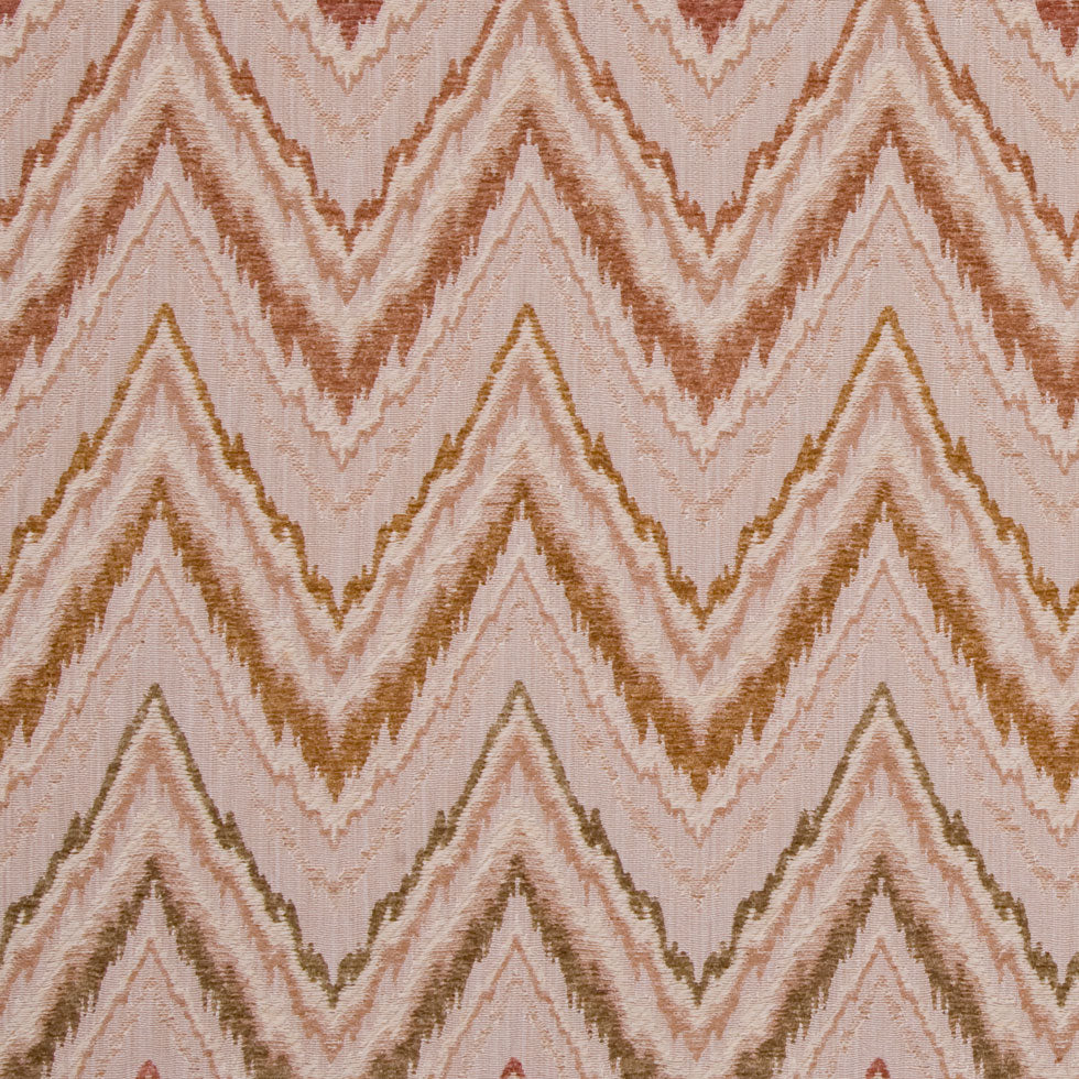 Beige/Moss/Tan/Cinnamon Stripes Chenille