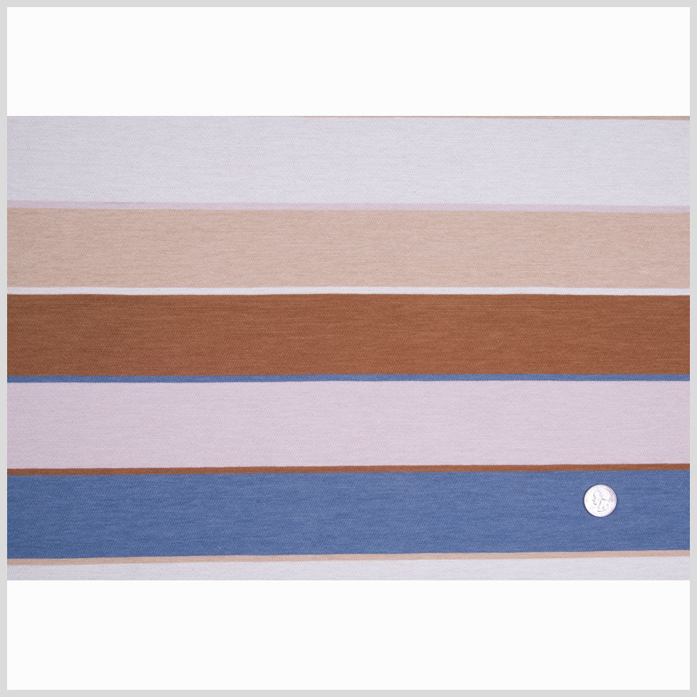 Natural/Beige/Bluestone/Brown Stripes Velvet