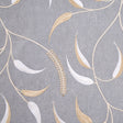 White/Soft Gray/Bronze/Cream Floral Organza