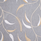 White/Soft Gray/Bronze/Cream Floral Organza