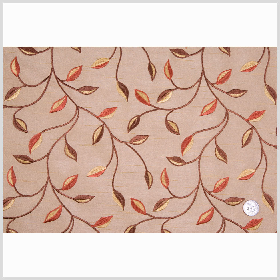 Victorian Gold/Rustique/Cinnamon/Gold Floral Shantung /Dupioni