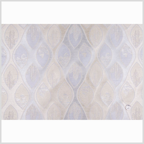 Soft Silver/Ice Blue Geometric Woven