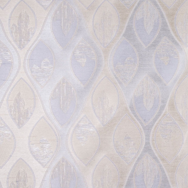 Soft Silver/Ice Blue Geometric Woven