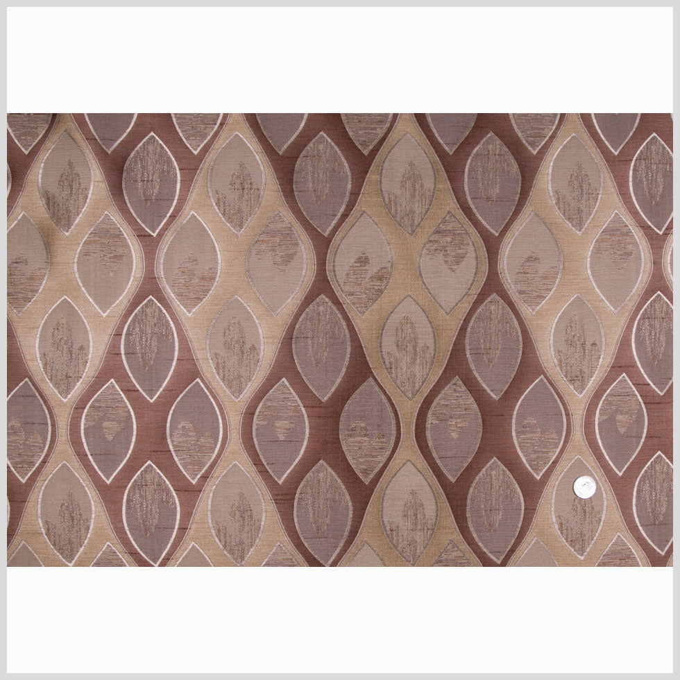 Chocolate/Antique Gold Geometric Woven