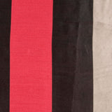 Black/Cranberry/Stone Stripes Woven