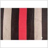 Black/Cranberry/Stone Stripes Woven