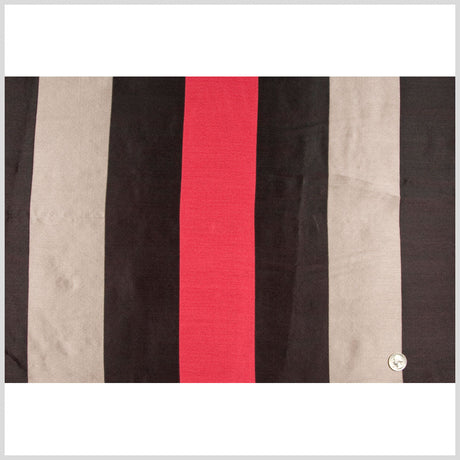 Black/Cranberry/Stone Stripes Woven
