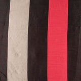 Black/Cranberry/Stone Stripes Woven