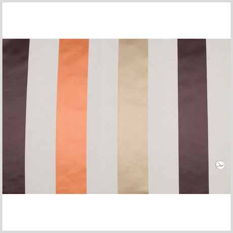 Cappuccino/Terracotta/Chocolate Stripes Woven