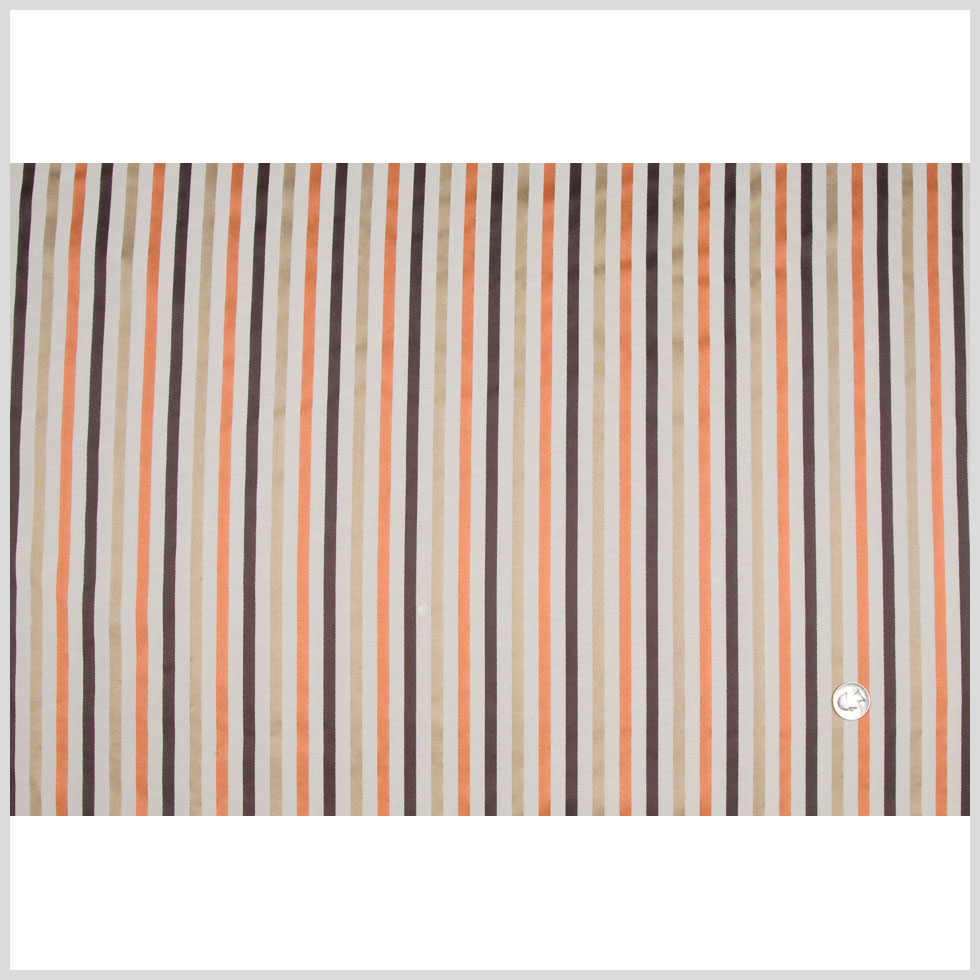 Cappuccino/Terracotta/Chocolate Stripes Woven