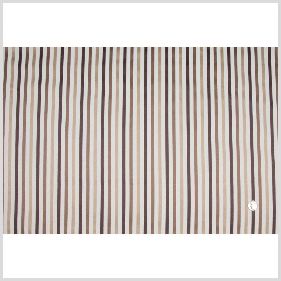 Chocolate/Beige/Antique Gold Stripes Woven
