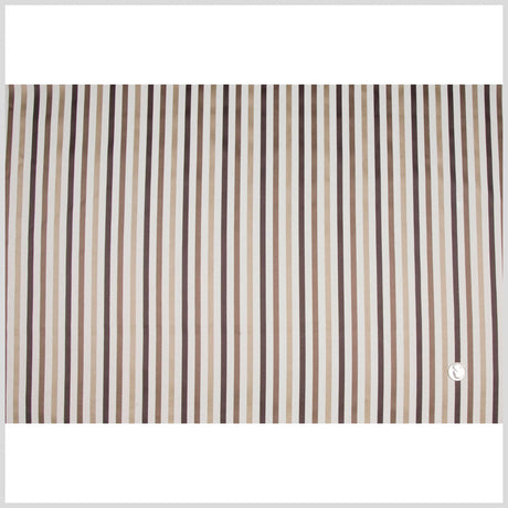 Chocolate/Beige/Antique Gold Stripes Woven