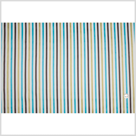 Cream/Chocolate/Kiwi Stripes Woven