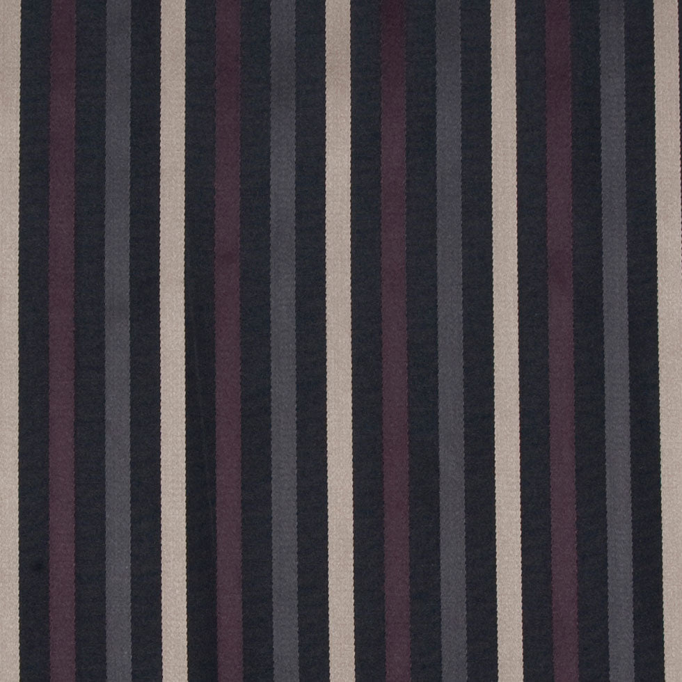 Black/Deep Plum/Dirty Beige Stripes Woven