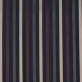Black/Deep Plum/Dirty Beige Stripes Woven