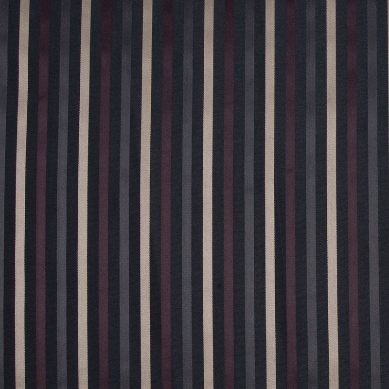 Black/Deep Plum/Dirty Beige Stripes Woven