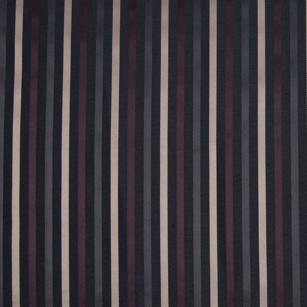 Black/Deep Plum/Dirty Beige Stripes Woven