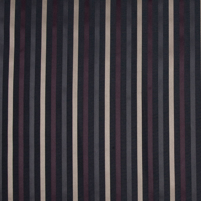 Black/Deep Plum/Dirty Beige Stripes Woven