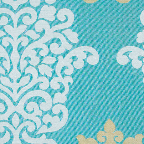 Aqua Damask Brocade