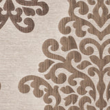 Cream/Chocolate Damask Brocade