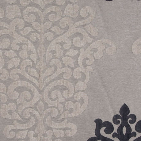 Ivory/Dirty Beige/Charcoal Damask Brocade