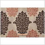 Cappuccino/Terracotta/Chocolate Damask Brocade