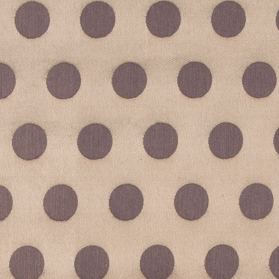 Gold/Chocolate Polka Dots Woven