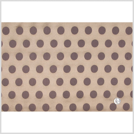 Gold/Chocolate Polka Dots Woven