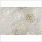 Citra Green/Victorian Gold/Cream Floral Shantung /Dupioni