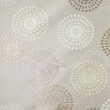 Citra Green/Victorian Gold/Cream Floral Shantung /Dupioni