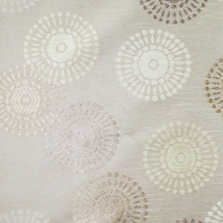 Citra Green/Victorian Gold/Cream Floral Shantung /Dupioni