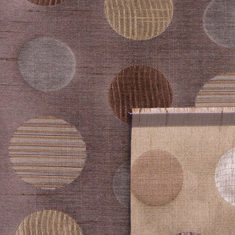 Brown Gold/Victorian Gold Geometric Shantung /Dupioni