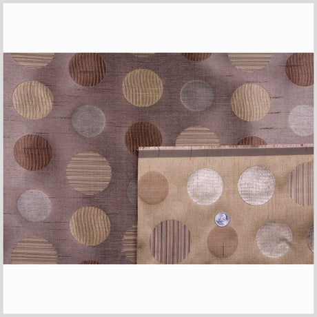 Brown Gold/Victorian Gold Geometric Shantung /Dupioni