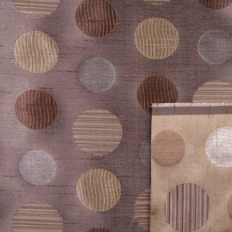 Brown Gold/Victorian Gold Geometric Shantung /Dupioni