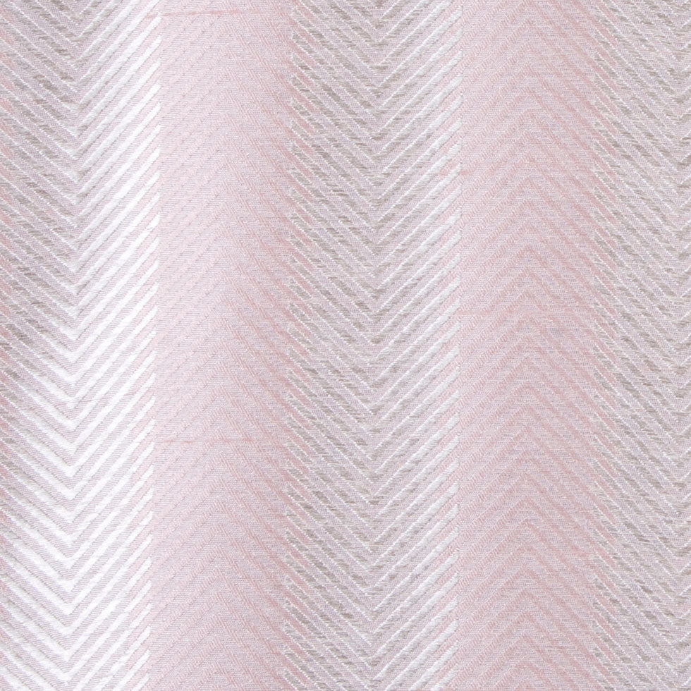 Baby Pink/Cream Stripes Shantung /Dupioni